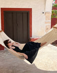 Hacienda American Hammock with Thick Mahogany Wood