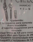 Metal Concrete Stainless Steel Hanging kit (Pair)