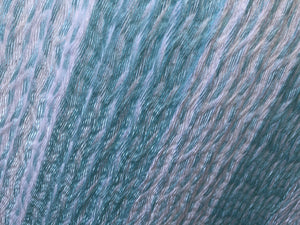 White & Sky Blue Crochet, L, Crochet Cotton
